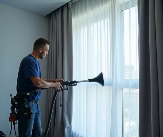 Professional commercial curtain cleaning process equipment Matty Curtain Cleaning delahey-vic